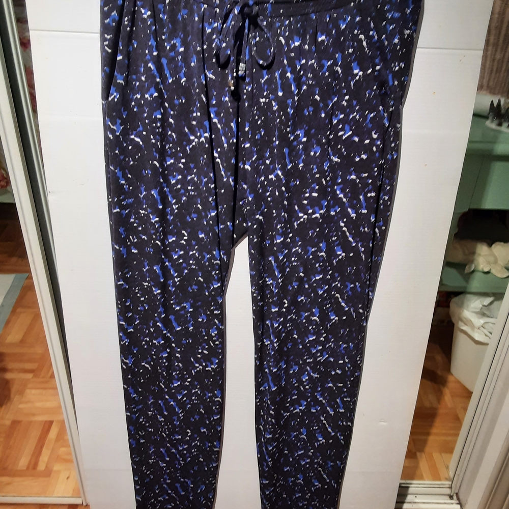 Stylish Women's Wide Leg Pants - Black and Blue